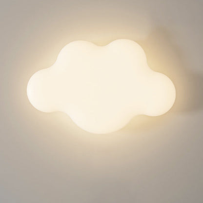 Modern Simplicity Iron PE Cloud LED Flush Mount Ceiling Light For Bedroom