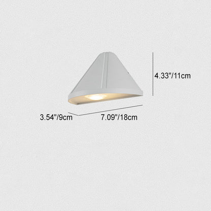 Modern Minimalist Triangle Cone Waterproof Aluminum Lens Frosted LED Outdoor Wall Sconce Lamp
