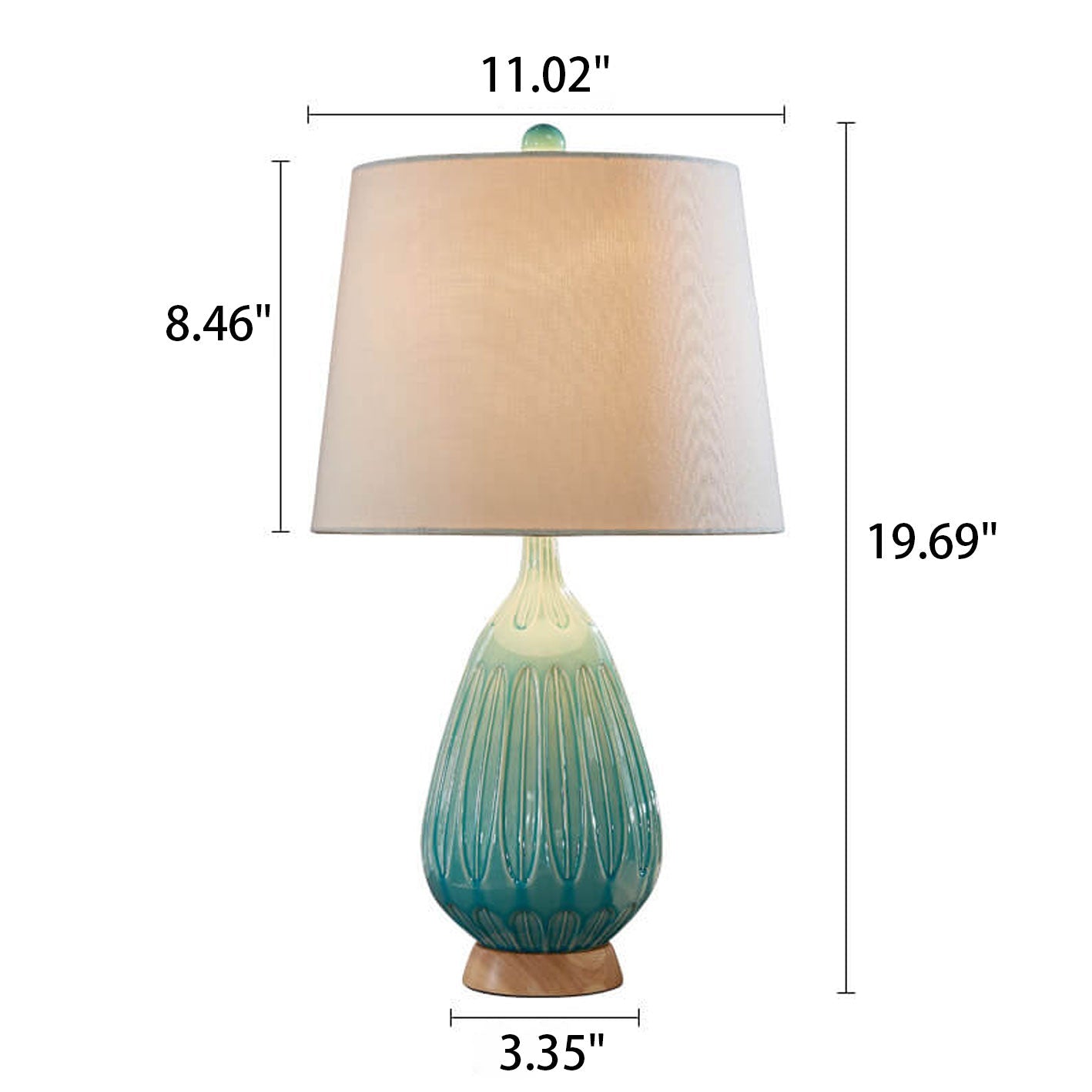 Modern Minimalist Light Luxury Ceramic 1-Light Table Lamp