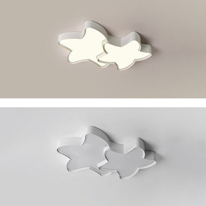 Modern Simplicity Iron Acrylic Star Shade LED Flush Mount Ceiling Light For Living Room