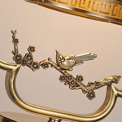 Modern Chinese Luxury Glass Copper 1-Light Table Lamp