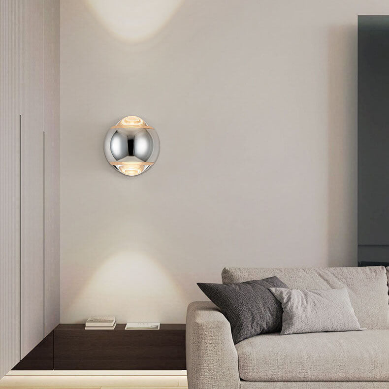 مصباح حائط LED بتصميم كرة حديدية إبداعي عصري بجانب السرير 