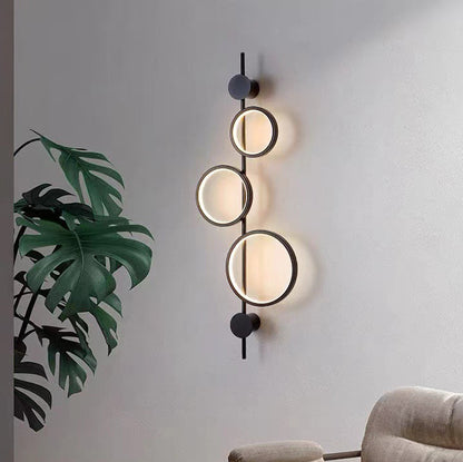 مصباح حائط LED من السيليكون متعدد الدوائر بتصميم عصري بسيط لغرفة المعيشة 