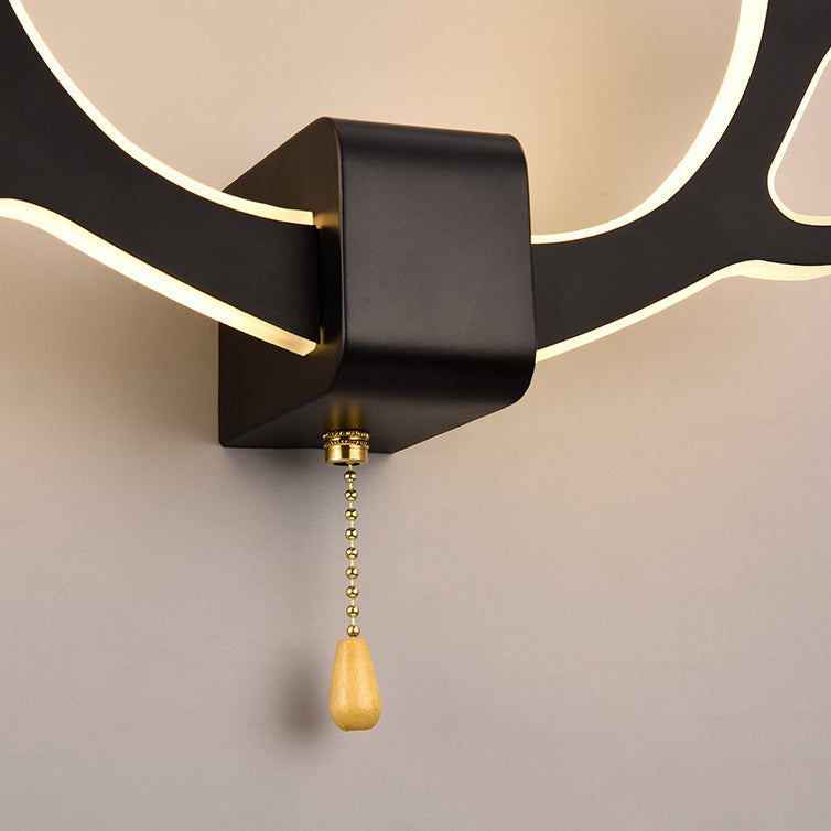 Contemporary Creative Antler Iron Acrylic LED Wall Sconce Lamp For Bedroom