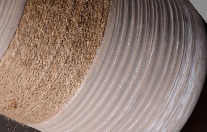 European Style Twine Fabric Ceramic Base 1-Light Table Lamp