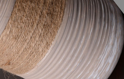 European Style Twine Fabric Ceramic Base 1-Light Table Lamp