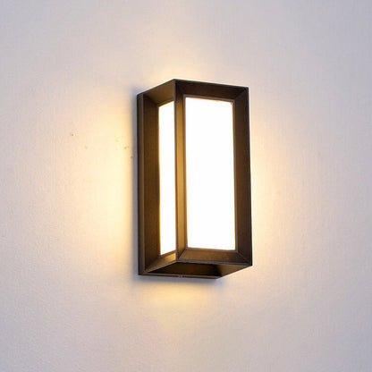 مصباح حائط LED خارجي مقاوم للماء من الألومنيوم بتصميم هندسي إبداعي حديث 