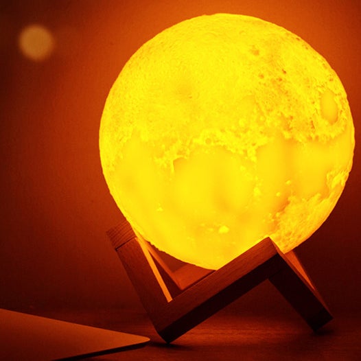 Creative Mini Rechargeable 3D Printed Moon 1-Light LED Table Lamp