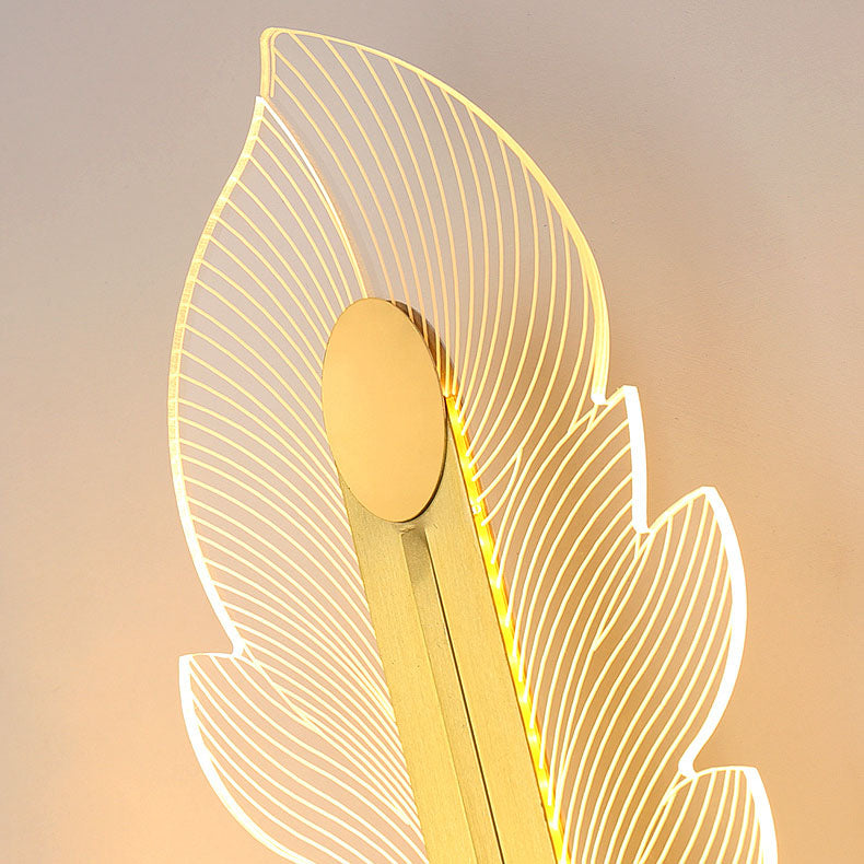 مصباح حائط LED فاخر من الأكريليك على شكل ذيل الفينيق من Nordic Light 