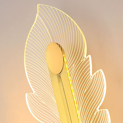 مصباح حائط LED فاخر من الأكريليك على شكل ذيل الفينيق من Nordic Light 