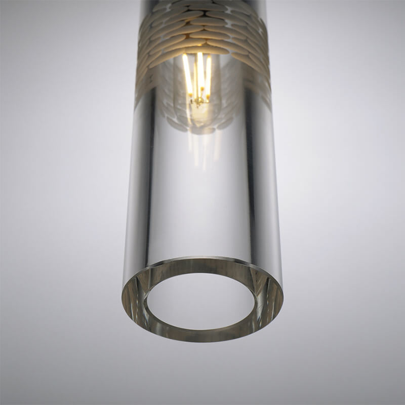 Modern Crystal Cylinder Shape 1-Light Pendant Light