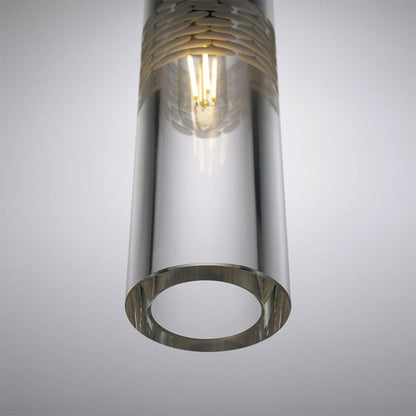 Modern Crystal Cylinder Shape 1-Light Pendant Light