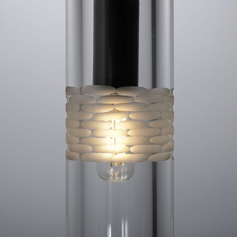 Modern Crystal Cylinder Shape 1-Light Pendant Light