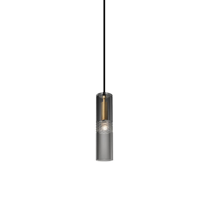 Modern Crystal Cylinder Shape 1-Light Pendant Light