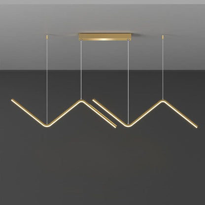 Minimalist Line 2-Light N Shaped LED Pendant Light