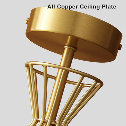 Simple 1-Light Bell Shaped Semi-Flush Mount Lighting