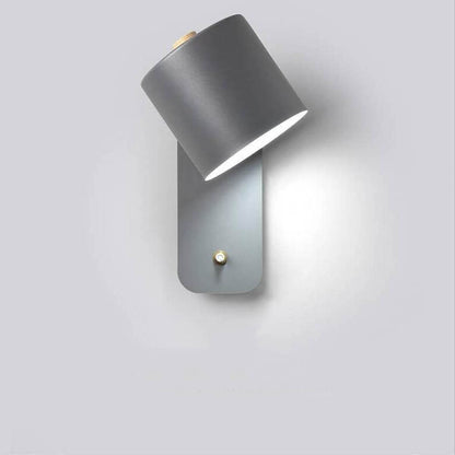 Nordic Macaron Cylinder Shape Rotatable 1-Light Wall Sconce Lamps