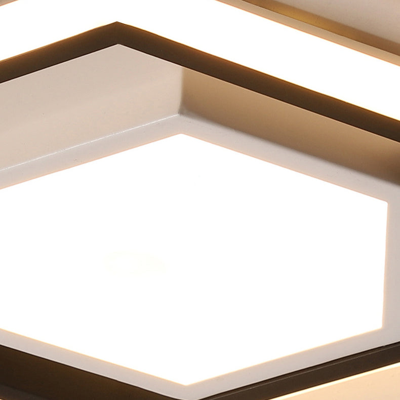 مصباح سقف LED بتصميم هندسي سداسي الشكل بتصميم حديث وبسيط 