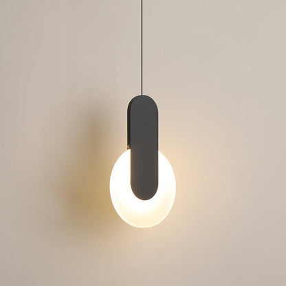 مصباح LED دائري نصف دائري من الأكريليك بتصميم بسيط وعصري، مناسب لجانب السرير 