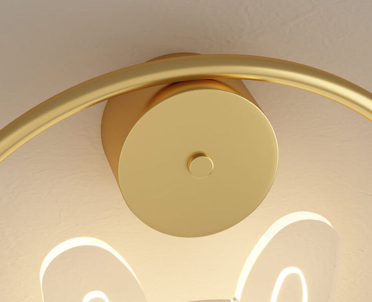 مصباح حائط LED إبداعي على شكل دب أكريليك ذهبي على شكل حرف C 