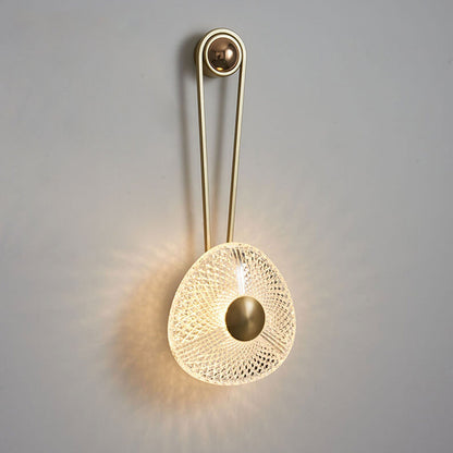 Nordic Light Luxury Wrought Iron Aluminum Round LED Wall Sconce Lamp