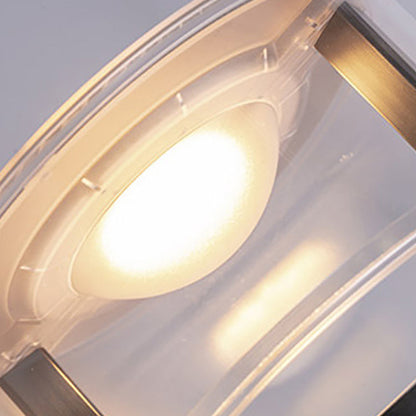 Modern Simplicity PMMA PC Stainless Steel Aluminum Cylinder LED Table Lamp For Bedside