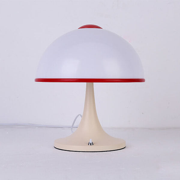 Modern Cream Mushroom Metal 1-Light Table Lamp