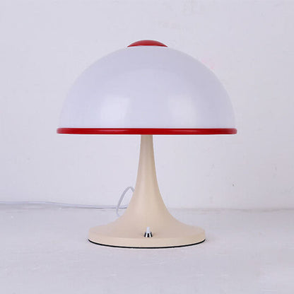 Modern Cream Mushroom Metal 1-Light Table Lamp