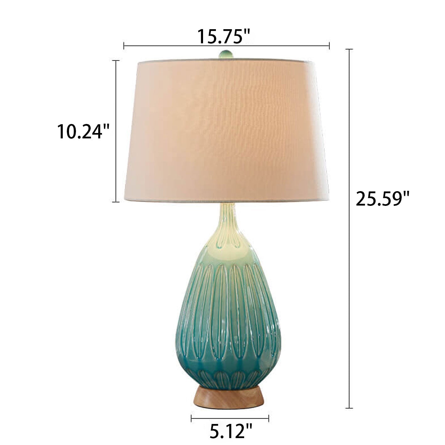 Modern Minimalist Light Luxury Ceramic 1-Light Table Lamp