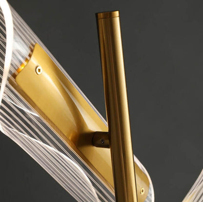 Modern Creative Gold-Finished Frame Acrylic Rotating Vane LED Table Lamp