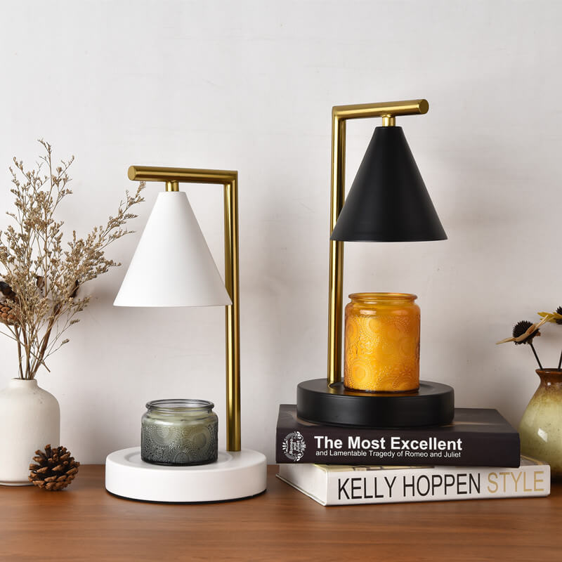 Simple Cone Shade Right Angle Arm 1-Light Melting Wax Table Lamp