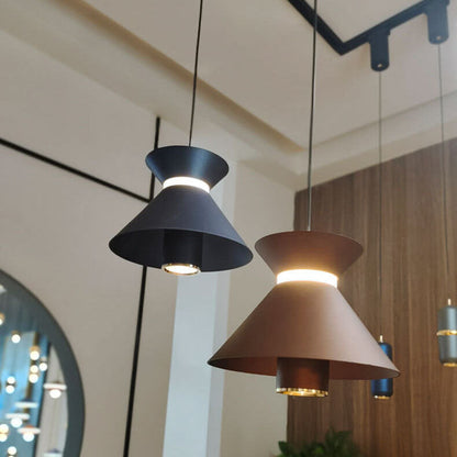 ثريا جزيرة LED من الألومنيوم بلون واحد بتصميم عصري بسيط 