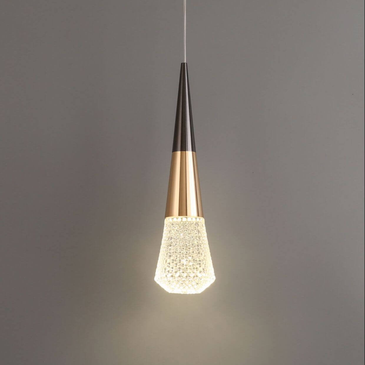 Modern Light Luxury Aluminum Crystal Diamond Shape LED Wall Sconce Lamp