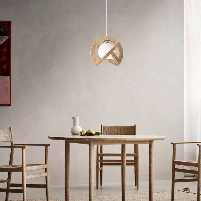 Japanese Wabi-sabi Log 1-Light Pendant Light