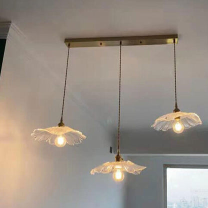 Nordic Light Luxury Brass Glass 1/3-Light Pendant Light