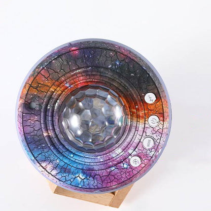 Creative Cracked Planet USB Bluetooth Music Star Projection Night Light LED Table Lamp