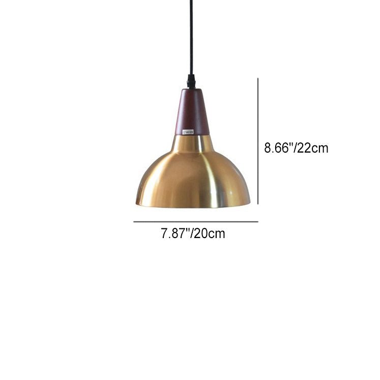 Contemporary Simplicity Iron Semicircle Shade 1-Light Pendant Light For Living Room
