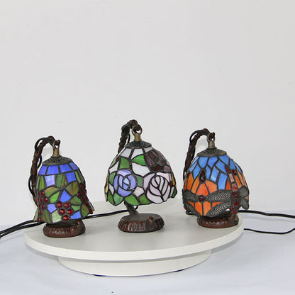 Tiffany Glass Grape Shape Eye Protection 1-Light Table Lamp