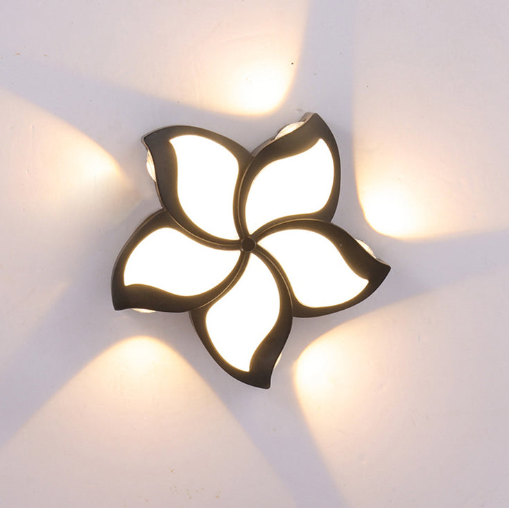 Contemporary Simplicity Aluminum Pinwheel Acrylic Shade LED Wall Sconce Lamp For Bedroom