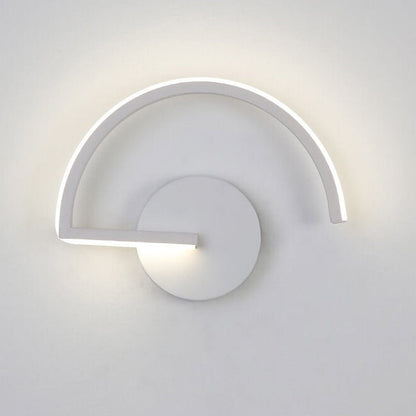 Modern Creative Half Round Iron LED Wall Sconce Lamp