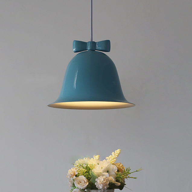 Nordic Minimalist Bells Bow Tie Iron 1-Light Pendant Light