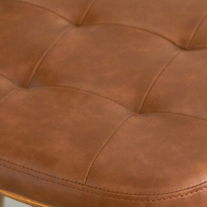 Modern Minimalist Square Metal PU Leather Four Legs  Dining Chair Backrest For Dining Room