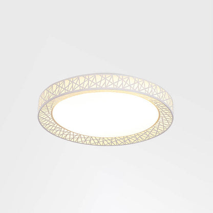 Modern Creative Round Bird's Nest Iron LED Flush Mount Ceiling Light