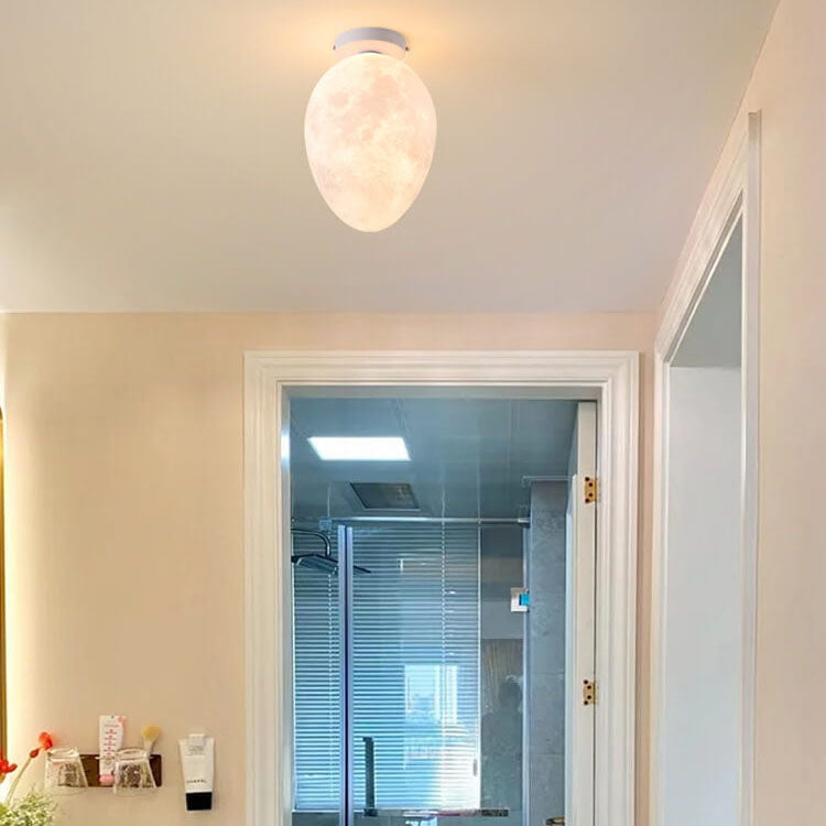 Nordic Creative Egg Design 1-Light Semi-Flush Mount Ceiling Light