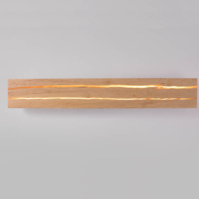 Modern Creative Crackle Wood Rectangular LED Wall Sconce Lamp