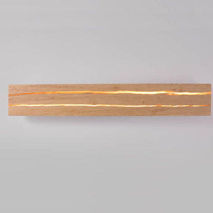 Modern Creative Crackle Wood Rectangular LED Wall Sconce Lamp