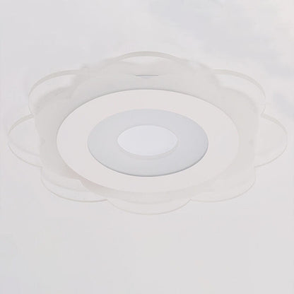 Modern Minimalist Floral Iron Acrylic LED Flush Mount Ceiling Light