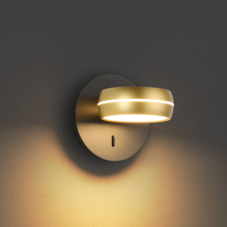 مصباح حائط LED مستطيل الشكل من الألومنيوم والحديد PS بتصميم عصري بسيط لغرفة النوم 