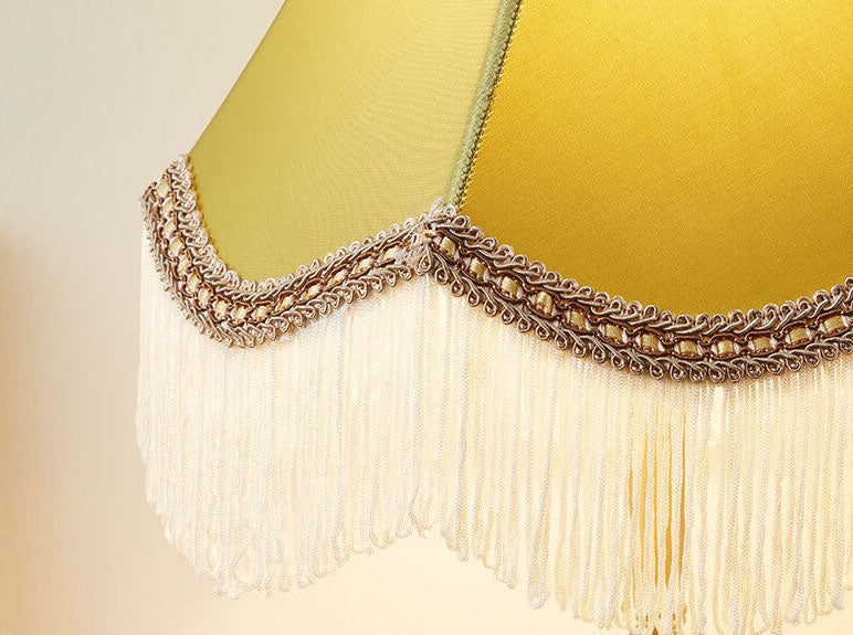 French Retro Court Tassel Copper 1-Light Table Lamp