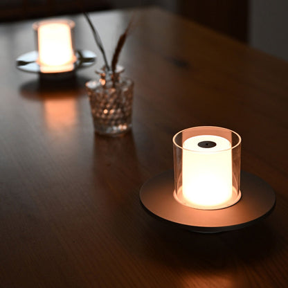 Modern Light Luxury Cylindrical LED Candlestick Night Light Table Lamp